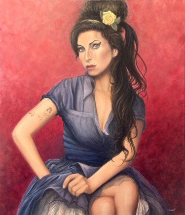Painting titled "Amy" by Laura Vincelli, Original Artwork, Oil