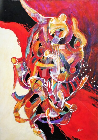 L'eterno tormento Painting titled "L'eterno tormento" by Laura Alunni, Original Art, Oil