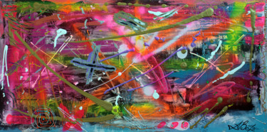 Painting titled "Graffiti" by Laura Barbosa, Original Artwork, Acrylic