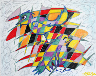 Drawing titled "Birdopoly" by Laura Barbosa, Original Artwork, Ink