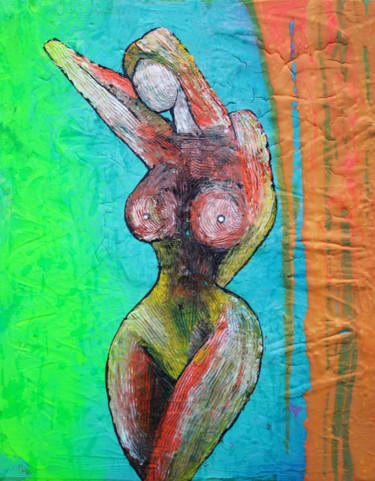 Pittura intitolato "Femme Fatale" da Laura Barbosa, Opera d'arte originale, Acrilico