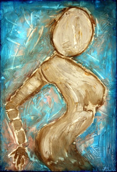 Painting titled "Model" by Laura Barbosa, Original Artwork, Acrylic