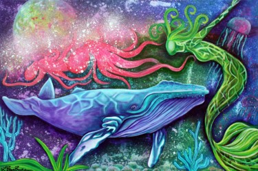 Pittura intitolato "Enchanted Ocean" da Laura Barbosa, Opera d'arte originale, Acrilico