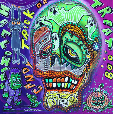 Painting titled "Treat or Trick" by Laura Barbosa, Original Artwork, Acrylic