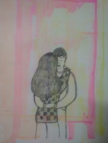 Drawing titled "Amor" by Laura Capurro, Original Artwork, Ink