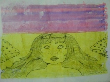 Disegno intitolato "La Inundación 4" da Laura Capurro, Opera d'arte originale, Inchiostro