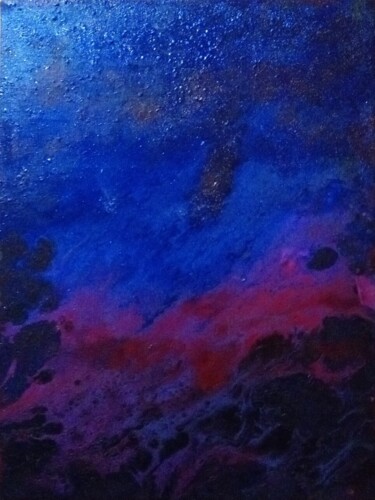 Peinture intitulée "Noche rosada" par Laura Capurro, Œuvre d'art originale, Acrylique