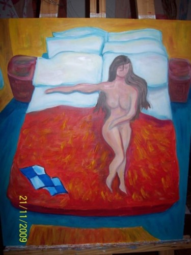 Painting titled "Lonelywoman" by Laura Capurro, Original Artwork