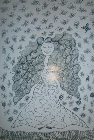 Drawing titled "Vuelve Primavera /…" by Laura Capurro, Original Artwork, Other