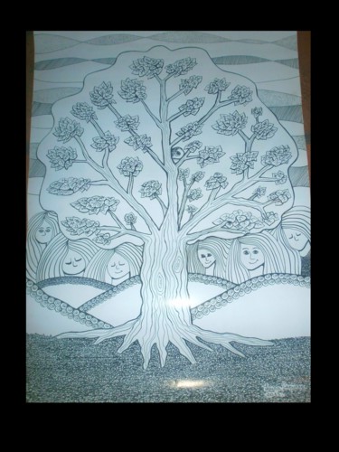 Dessin intitulée "Arbol / The tree /…" par Laura Capurro, Œuvre d'art originale, Autre