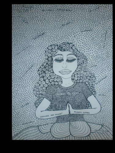 Dibujo titulada "La oraciòn" por Laura Capurro, Obra de arte original, Otro