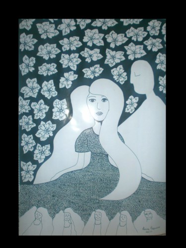 Dibujo titulada "La Sombra / The sha…" por Laura Capurro, Obra de arte original, Otro