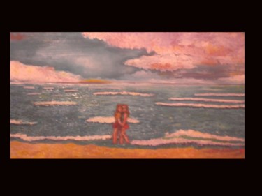 Painting titled "Seaside-Mar" by Laura Capurro, Original Artwork, Oil