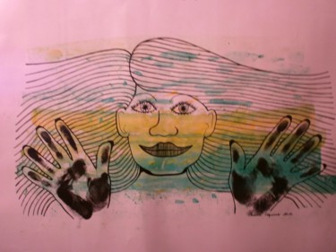Disegno intitolato "Identidad en tinta,…" da Laura Capurro, Opera d'arte originale, Altro