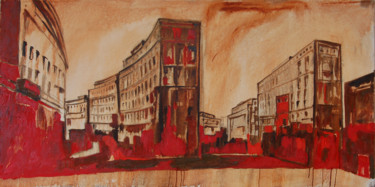 Pittura intitolato "city, largo s susan…" da Laura Federici, Opera d'arte originale, Olio