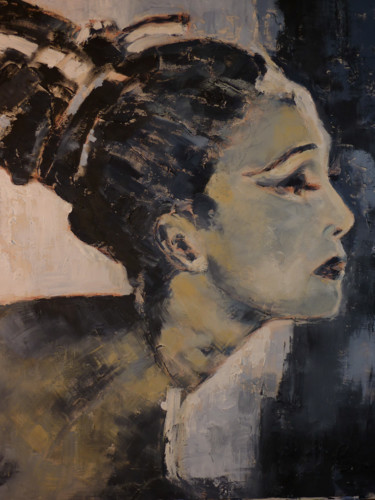 Painting titled "Martha Graham" by Laura Beatrice Gerlini, Original Artwork, Oil