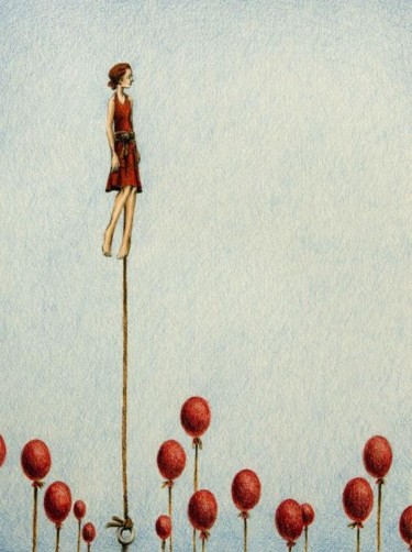 Collages titled "I am a Red Balloon" by Laura Lee Gulledge, Original Artwork