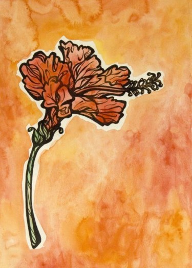 Collages titled "Hibiscus Flower" by Laura Lee Gulledge, Original Artwork