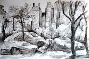 Collages titled "Central Park" by Laura Lee Gulledge, Original Artwork