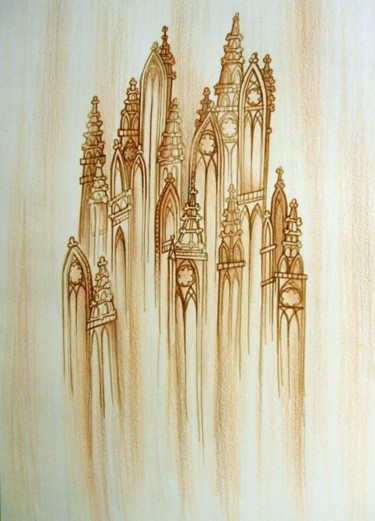 Collages titled "Cathedral Spires" by Laura Lee Gulledge, Original Artwork
