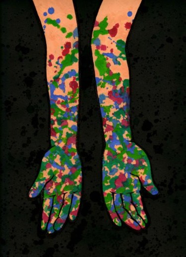 Collages titled "Work hands" by Laura Lee Gulledge, Original Artwork