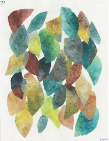 Collages titled "Leaves" by Laura Lee Gulledge, Original Artwork