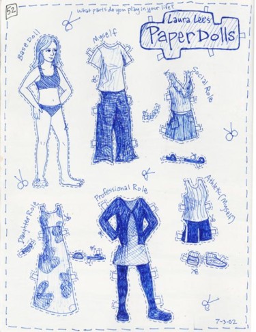Collages titled "Paper Dolls" by Laura Lee Gulledge, Original Artwork