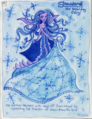 Collages titled "The Snow Day Fairy" by Laura Lee Gulledge, Original Artwork