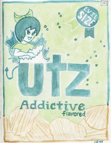 Collages titled "Utz Potato Chips" by Laura Lee Gulledge, Original Artwork