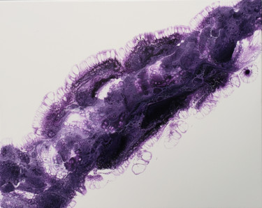 Painting titled "Purple Viscosity" by Laura Alice, Original Artwork, Acrylic
