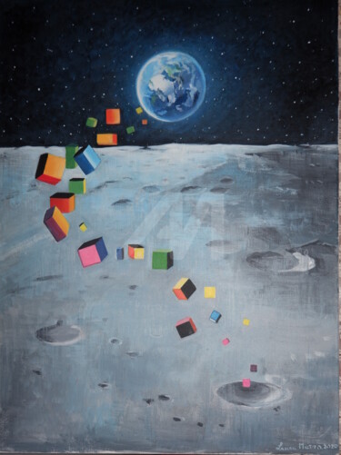 Terza dimensione Pittura intitolato "Terza dimensione" da Laura Marra, Opera d'arte originale, Acrilico