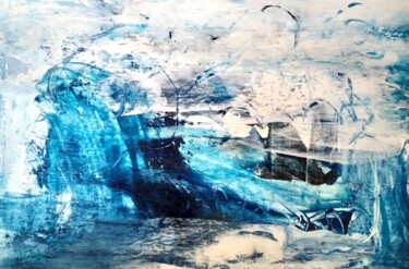 Картина под названием "Seine bridges, wint…" - Laura Molloy, Подлинное произведение искусства, Масло