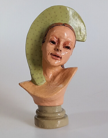Sculpture titled "Lady Voluta" by Laura Nehr, Original Artwork, Terra cotta