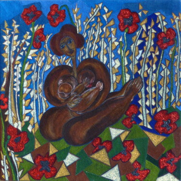 Peinture intitulée "Comme un petit coqu…" par Laure Barlet, Œuvre d'art originale, Huile