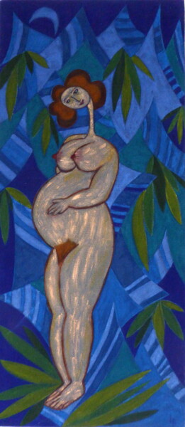 Peinture intitulée "Femme d'un rêve" par Laure Barlet, Œuvre d'art originale, Huile