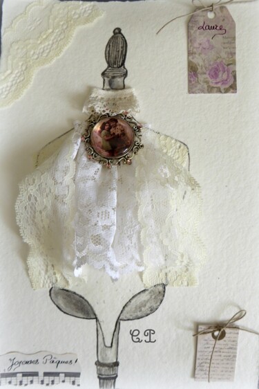 Painting titled "Tenue "shabby chic"…" by Laure Barlet, Original Artwork, Watercolor