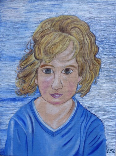 Painting titled "Antonin" by Laure Barlet, Original Artwork, Oil