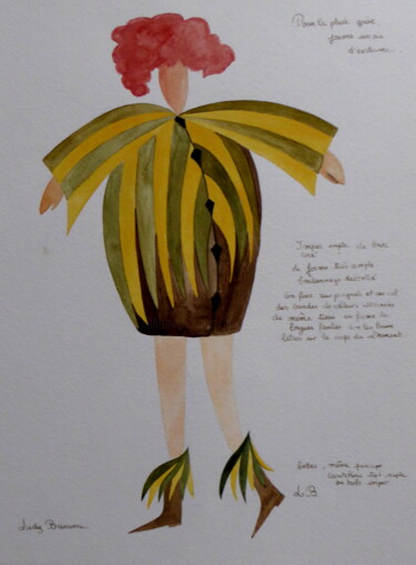 Painting titled "lady-banana.jpg" by Laure Barlet, Original Artwork, Oil
