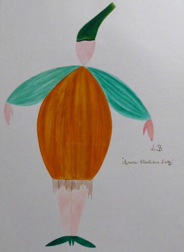 绘画 标题为“Lady Anana Charlest…” 由Laure Barlet, 原创艺术品, 水彩
