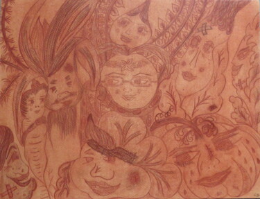 Disegno intitolato "La réconciliation" da Laure Barlet, Opera d'arte originale, Altro