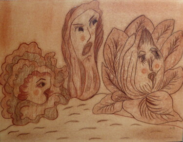 Drawing titled "Salades et compagnie" by Laure Barlet, Original Artwork, Other