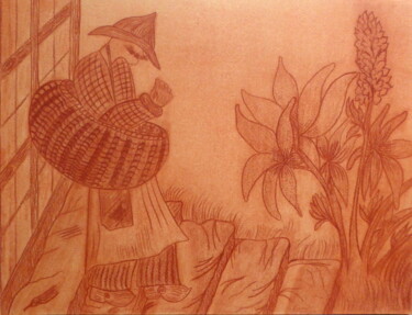 Desenho intitulada "Le Grand Jardinier" por Laure Barlet, Obras de arte originais, Outro