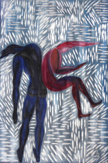 Peinture intitulée "Les danseurs" par Laure Barlet, Œuvre d'art originale, Huile