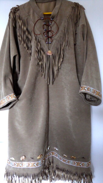 Artisanat intitulée "Robe tunique ethniq…" par Laure Barlet, Œuvre d'art originale, Vêtements pour femmes