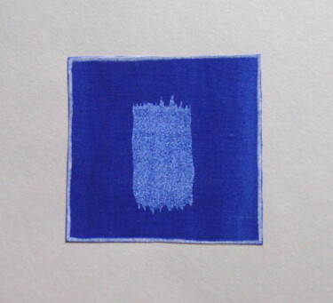 Textile Art titled "L'air bleu du porche" by Laure Barlet, Original Artwork, Other