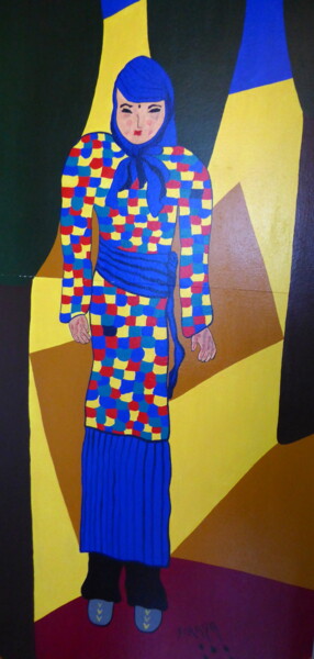 Painting titled "Soraya" by Laure Barlet, Original Artwork, Acrylic