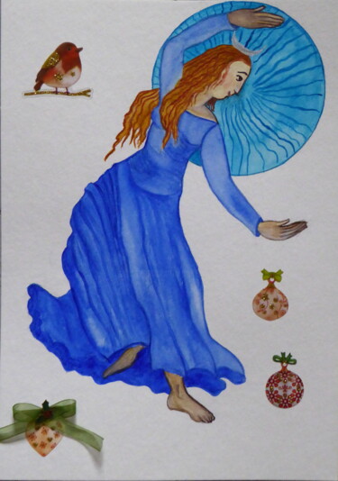 Peinture intitulée "Demoiselle Manon" par Laure Barlet, Œuvre d'art originale, Aquarelle