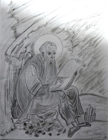 Drawing titled "Abba Macaire dans s…" by Laure Barlet, Original Artwork, Pencil