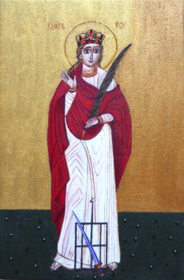 Peinture intitulée "Sainte Foy de Conqu…" par Laure Barlet, Œuvre d'art originale, Huile