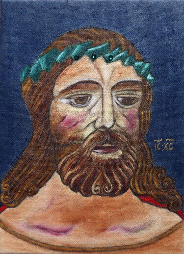 Malerei mit dem Titel "Mon Petit Christ de…" von Laure Barlet, Original-Kunstwerk, Öl